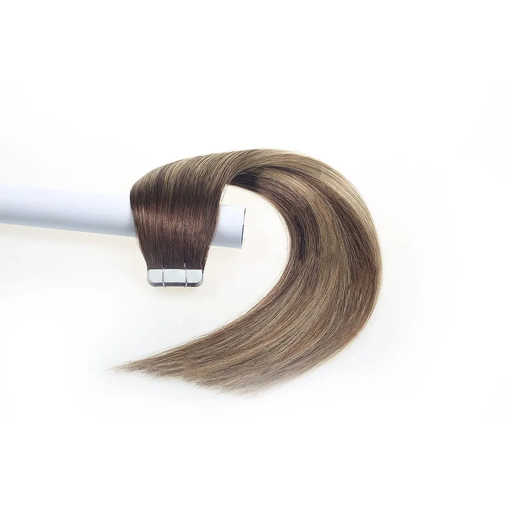 Aromas Hair Tape In Hair Extensions Human Hair 4x1cm Skin Weft Remy Tape Ins 20pcs 40pcs 14-22 inch For Thin Hair — image 15