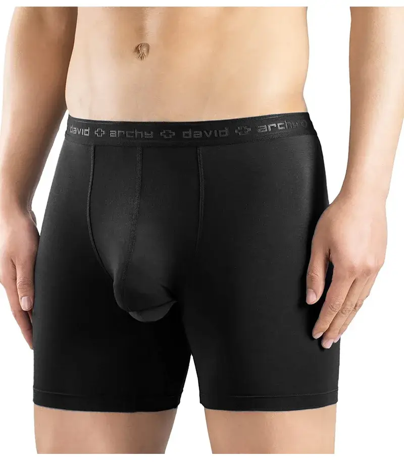 David Archy 3-pack Herrunderkläder Boxershorts Basic MicroModal Soft Andas Herr Dual Pouch Boxers Snabbtorka Sport Fitness — image 5