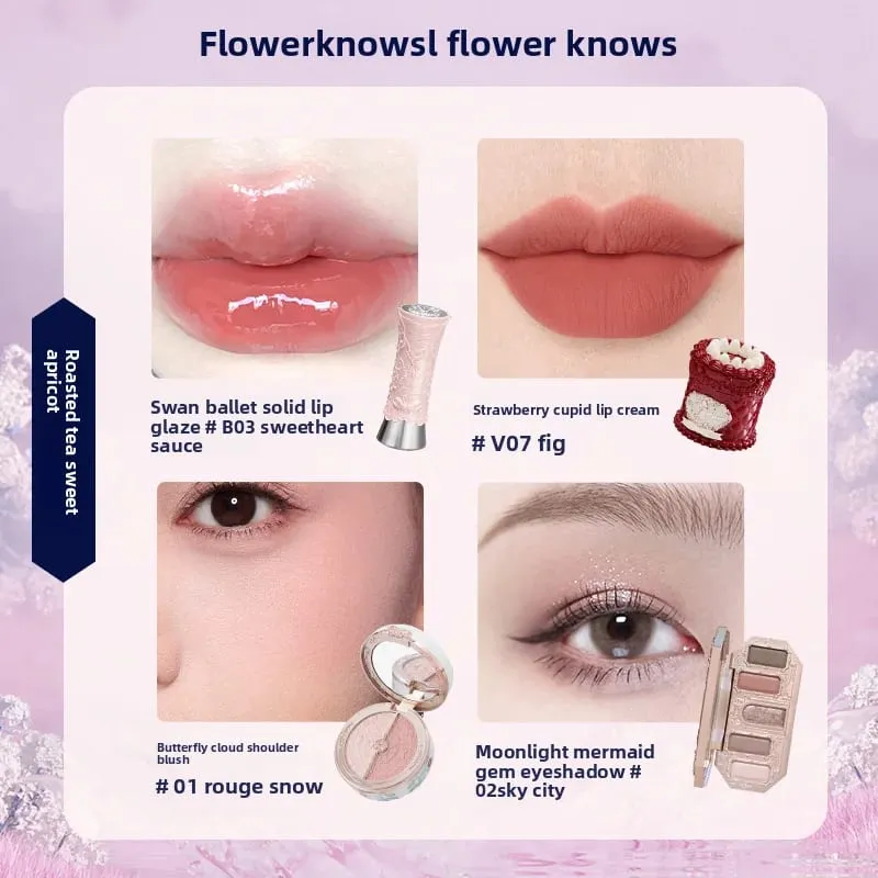 Flowerknows Dárková krabička Makeup Set Little Angel Full Box Glaze Lipsher Shell Šperky Flower Know Dárková sada k narozeninám — image 23