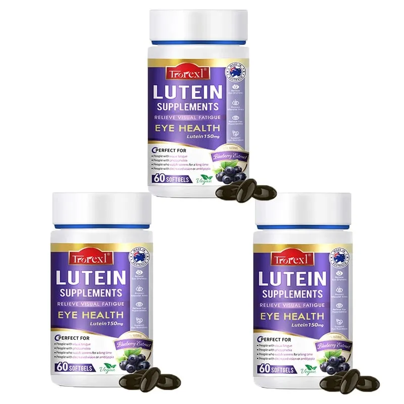 Trorexl Restore Vision Lutein Extract Supplement for Eye Strain Relieve Eye Fatigue Red & Dry Eye