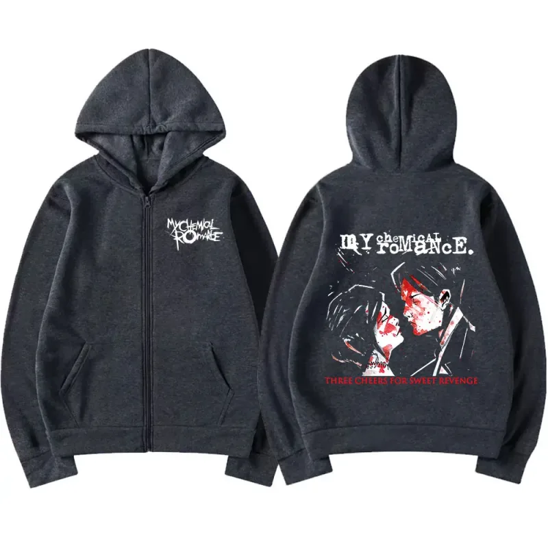 Rock Band My Chemical Romance Mcr Dead Zipper Hoodie Black Parade Punk Emo Zip Up Sweatshirt Men Fashion Vintage Hip Hop Hoodies — image 3