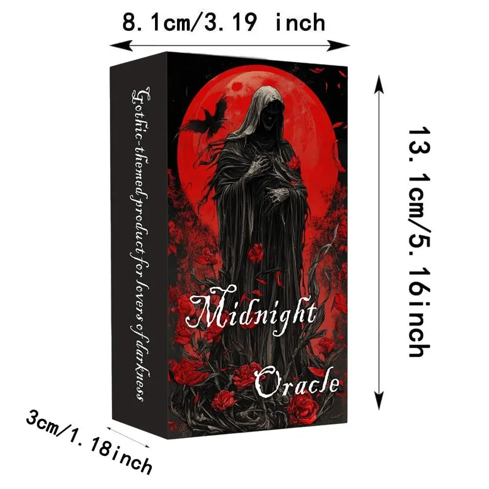 Midnight Oracle Card Deck Gothic Dark Fantasy Themed Cards Includes Paper Instructions Perfect for Enthusiasts & Collectors