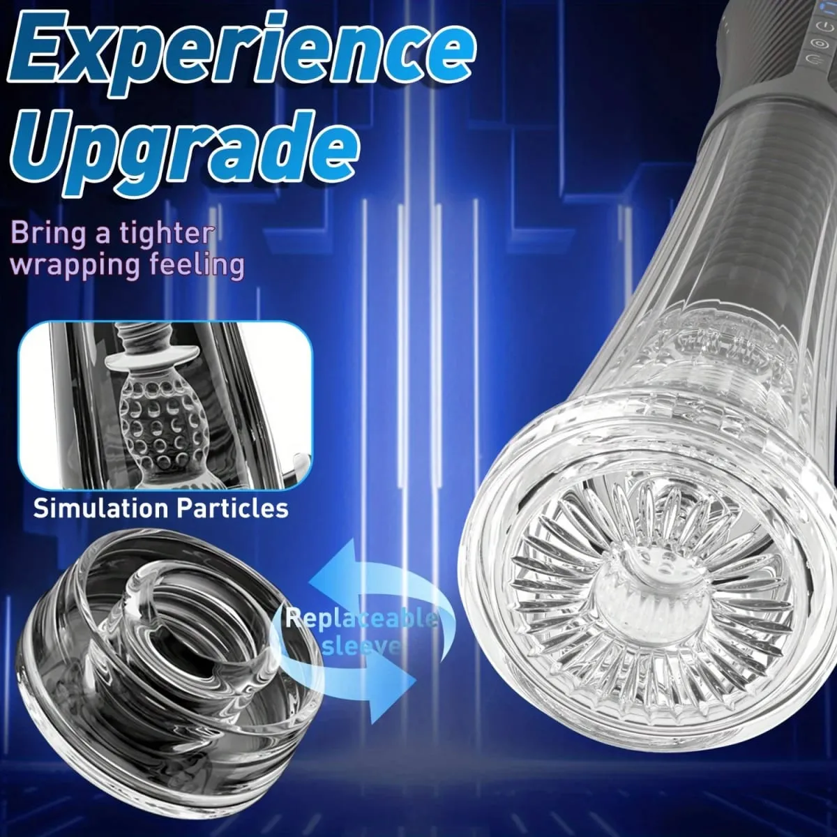 Realistic 3D Textured Ultimate Penis Pumping Experience 9 Frequency Vibrating & Sucking Automatic Male Masturbator Adult Toys 18 — image 4