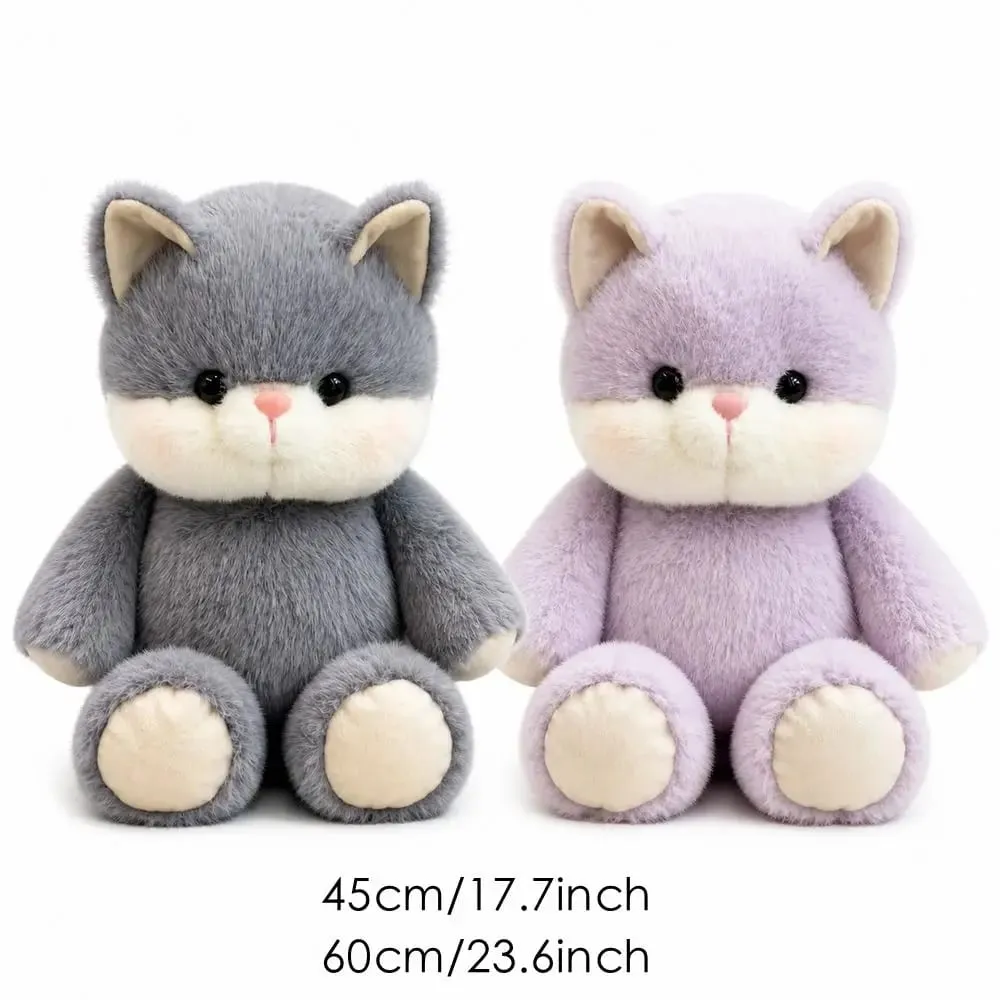 New Design Soft Cat Stuffed Animal Plush Pillow Emotional Support Cute Plush Toy 17.7inch Cat Pattern Stuffed Animals Plush
