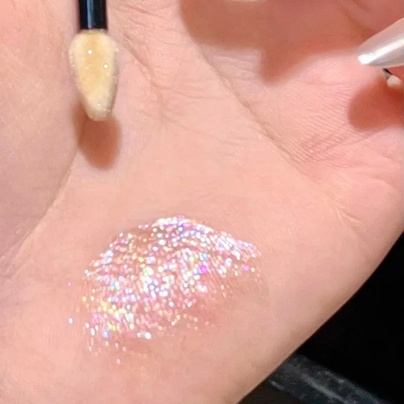 Glitter Liquid Eyeshadow Holographic Shimmer Ice Blue Pink Quick-drying Wet Look Tears Highlight Eye Makeup Non-flying powder — image 6