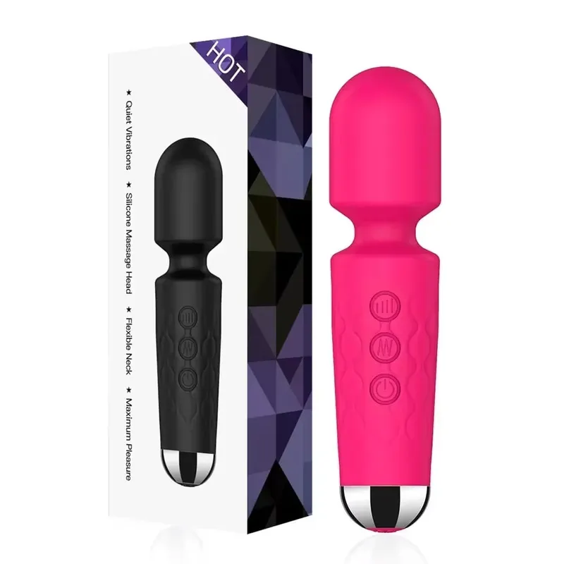 20 hastigheter Magic Wand Vibrator G-Spot klitorisstimulator Uppladdningsbar vattentät massager sexleksak för kvinnor — image 7