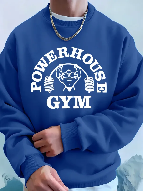 Powerhouse ginásio carta impressão moletom masculino inverno velo quente hoodie coreano solto crewneck pullovers hip hop roupas masculinas — image 23