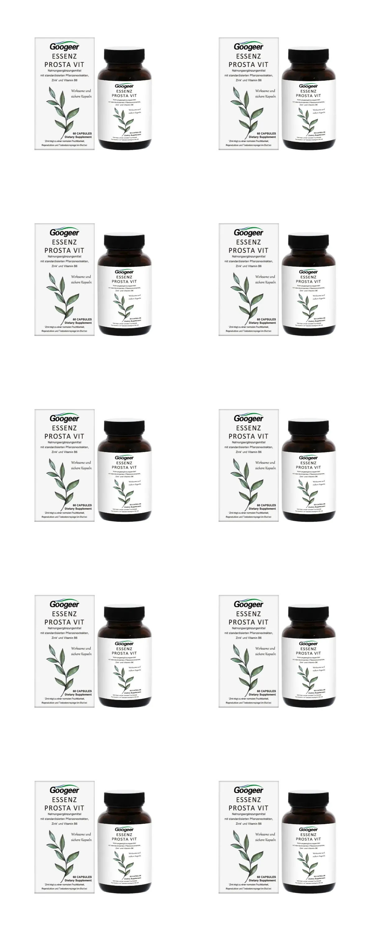 Googeer Prosta Vit Essenz Capsules with Saw Palmetto Zinc Vitamin B6 Supports Prostate Urinary Health Daily Comfort 60 Count