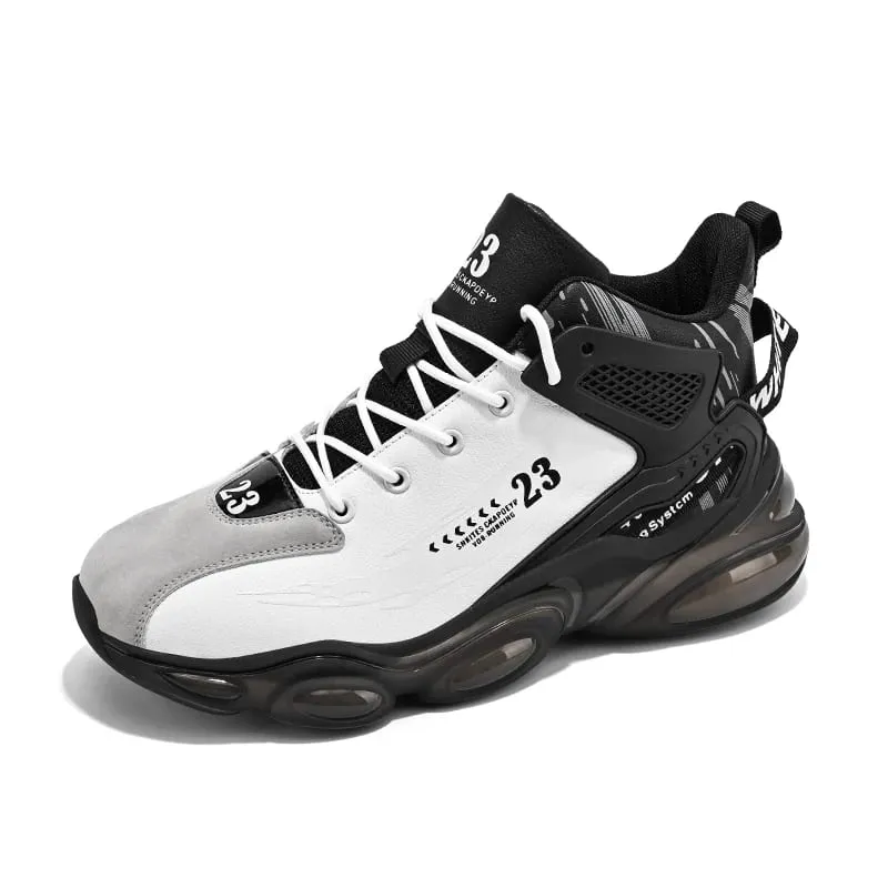 Men's Outdoor Casual Sports Shoes Running Shoes Comfortable Breathable Leather Upper Durable Rubber Sole