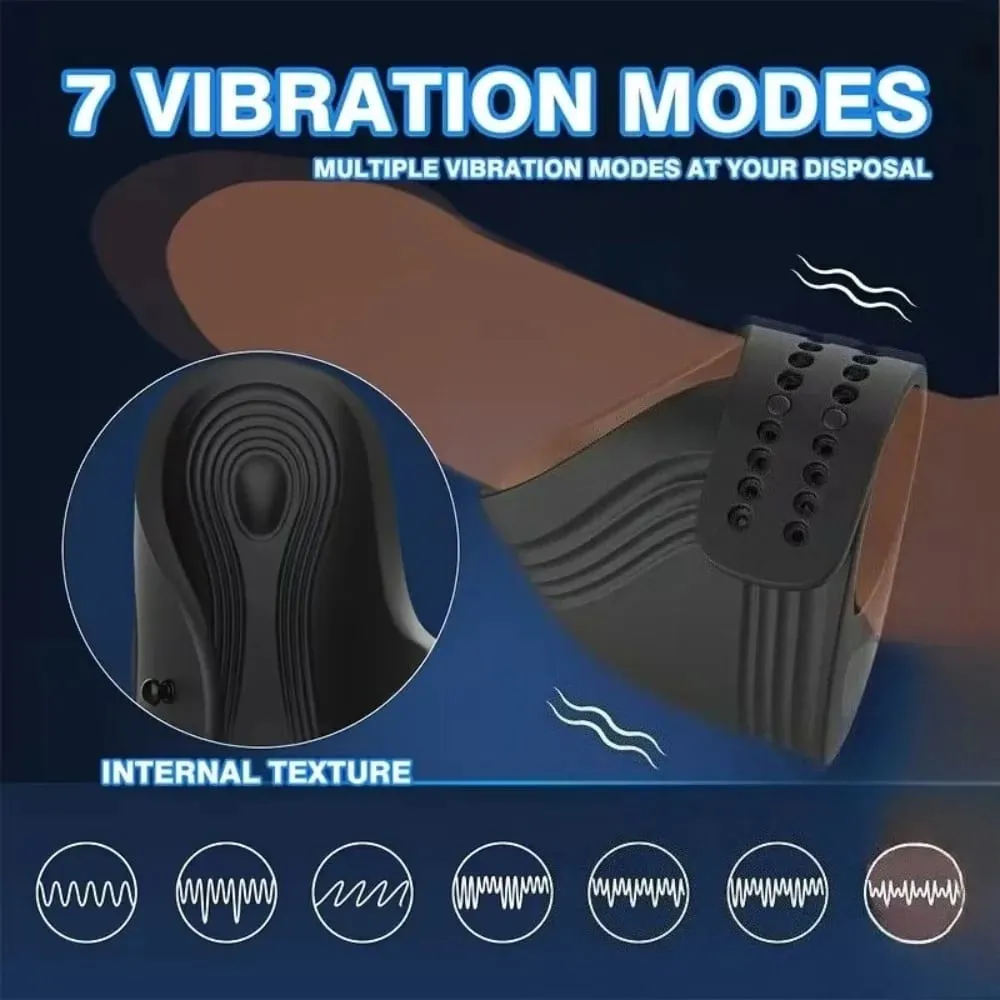 Masculino glans massageador beliscar pênis treinamento estimulador vibrador para ejaculação atraso treinamento vibrador adulto brinquedos sexuais para homem — image 5