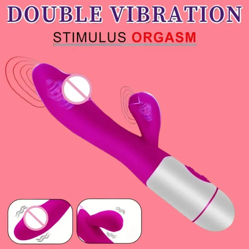 Silicone G-Spot Rabbit Vibrator Dual Vibration Clitoral Massager 10 Speeds Rechargeable Waterproof Pleasure Sex Toy for Women — image 6