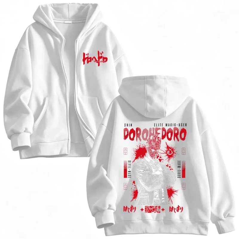 Anime Dorohedoro Kaiman Shin Zipper Hoodies Men's Women Clothing Zip Up Hooded Sweatshirts Long Sleeves Jackets Caots Streetwear — image 4