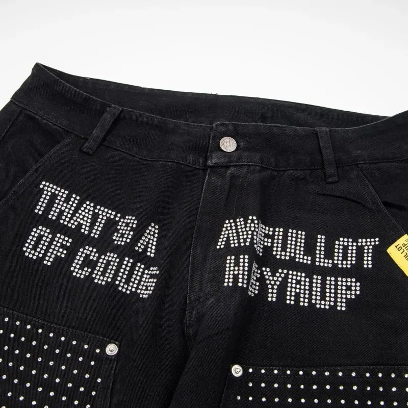 New Jeans Men Retro Cough Syrup Jeans Streetwear Men Women Loose Casual Denim Trousers — image 9