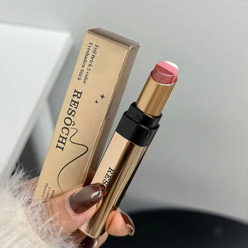Three Color Gradient Pearlescent Eye Shadow Stick Water&Sweatproof Non-smudge Three Dimensional Natural Lazy Eye Shadow Pen — image 5