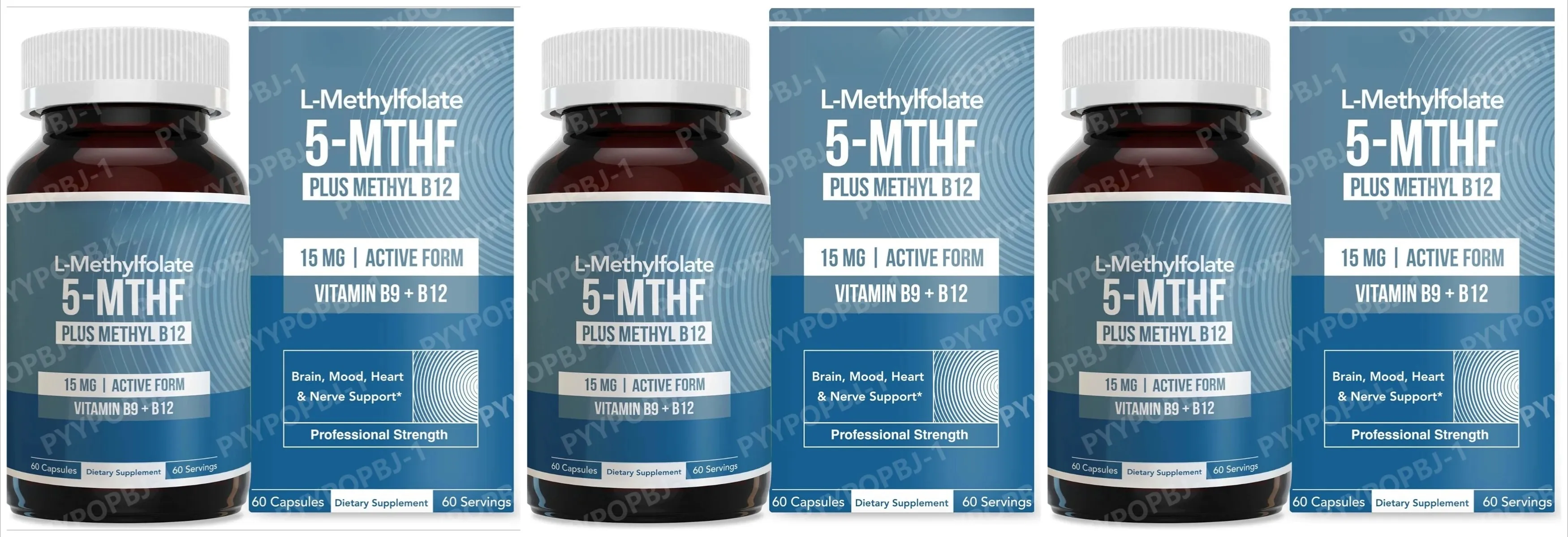 L Methylfolate 5 MTHF 15mg Plus Methyl B12 Vitamin B9 Active Form Nutritional Supplement 60 Capsules — image 8