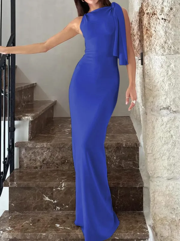 Hugcitar moda solido o collo senza maniche patchwork sexy aderente maxi abito da ballo estate donna vestiti festa festival club Y2K — image 14