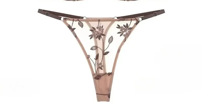 Modest European Lace Sheer Embroidery Underwire Bra Set Minimizer Anti-Sagging Support Big Bust Comfort Lingerie S-XL — image 11