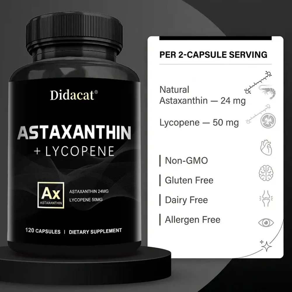 Suplemento de astaxantina para homens e mulheres | Da microalga Haematococcus Pluvialis para suporte à saúde dos olhos e da pele — image 4