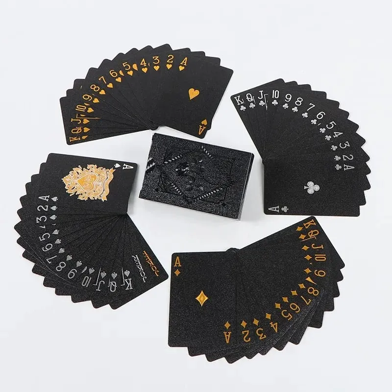 Black Gold Poker Cards Waterproof Design For Board Game Magic Show Daily Gathering Hobby Collection Indoor Entertainment — image 2
