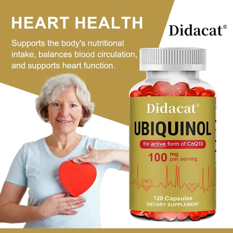 Ubiquinol CoQ10 Vegetable Capsules Antioxidant Support Joint Cellular Energy Production Heart & Cardiovascular Health — image 2