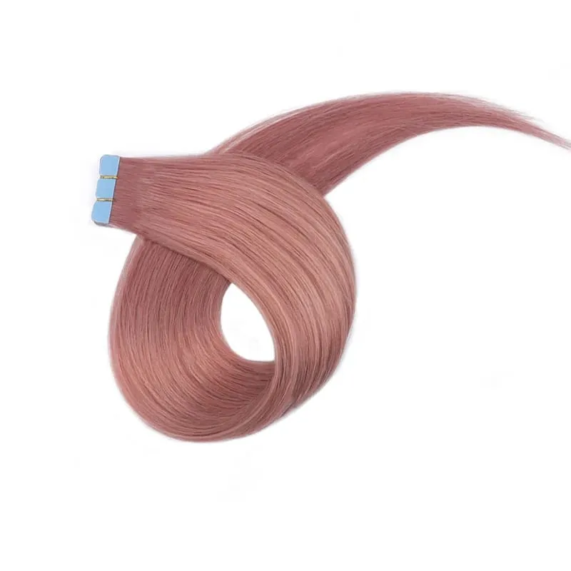 Mini Tape In Hair Extensions Skin Weft Machine-Remy Natural Tape in Extensions Pea Green 10pcs/pack 12-20 inch