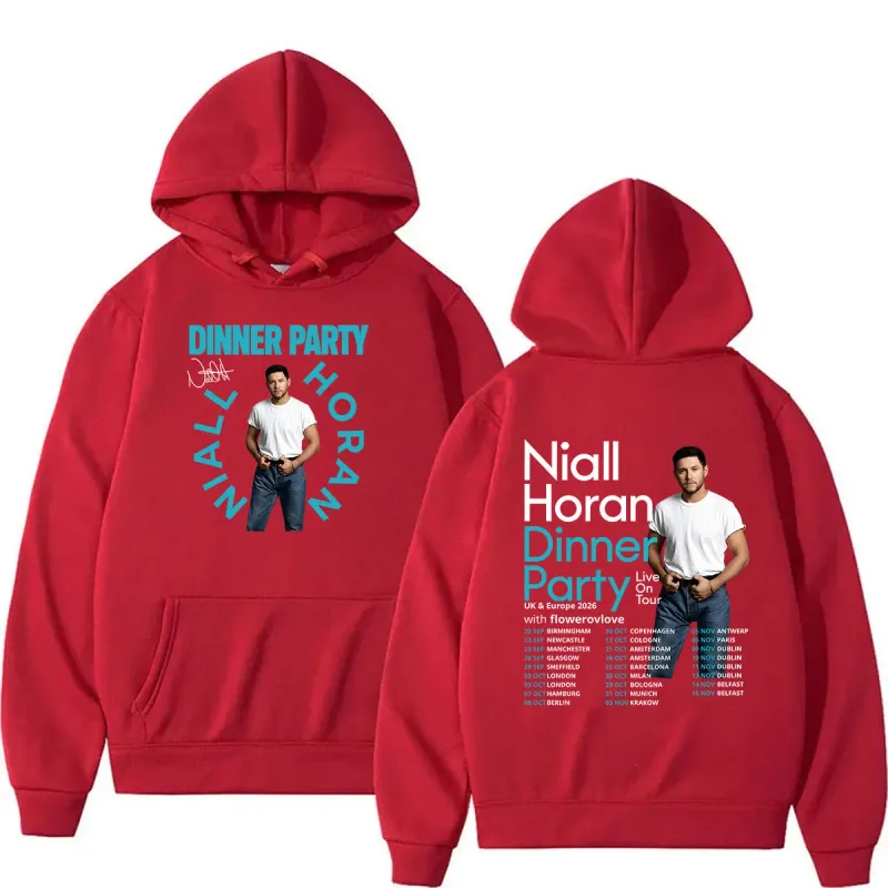 Niall Horan Dinner Party Live on Tour 2026 Hoodie Men's Hip Hop Vintage Pullover Sweatshirt Unisex Long Sleeve Oversized Hoodies — image 5