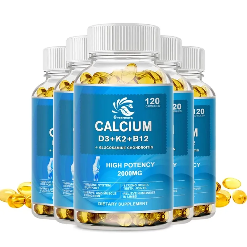 Calcium Vitamin D3 Plus with B12 K2 - High Potency Food Based Immune - Support Bone Health & Mood Balance Supplement — image 9