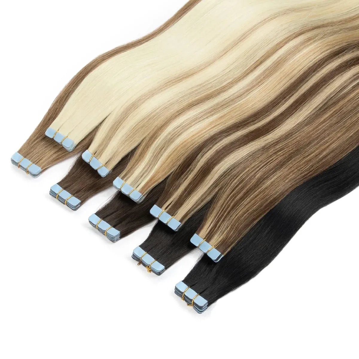 Invisible Mini Tape Hair Extensions 12-20Inch Human Hair Extentions 3x0.8cm Invisible Tape 10pcs/pack For Add Side Volume
