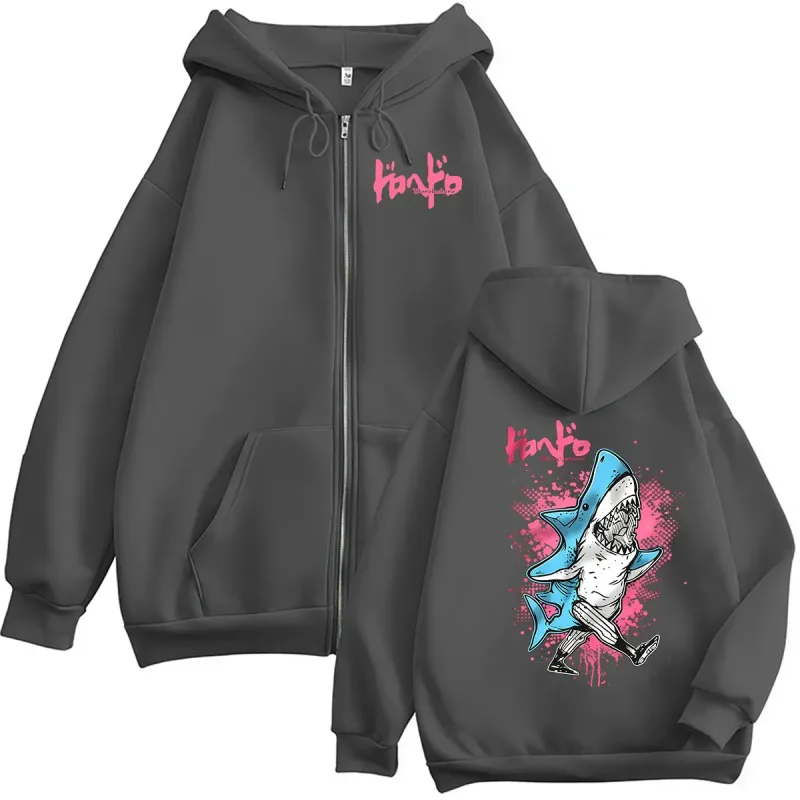 Japanese Anime Dorohedoro Kaiman Zipper Hoodie Men's Women harajuku Vintage Long Sleeve Oversized Jacket Sweatshirts Streetwear — image 5