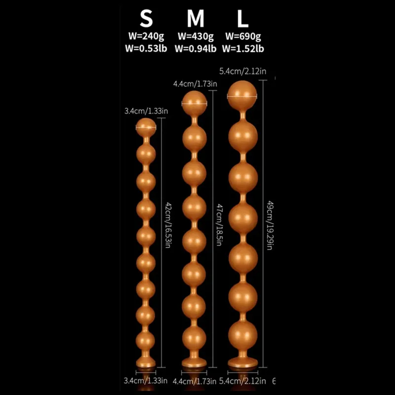 Super Mahabang Anal Beads Anal Plug Prostate Massage Malaking Butt Plug Vaginal Balls Anal Stimulation Pull Bead Dildo Deep Anal Sex Toys — image 8
