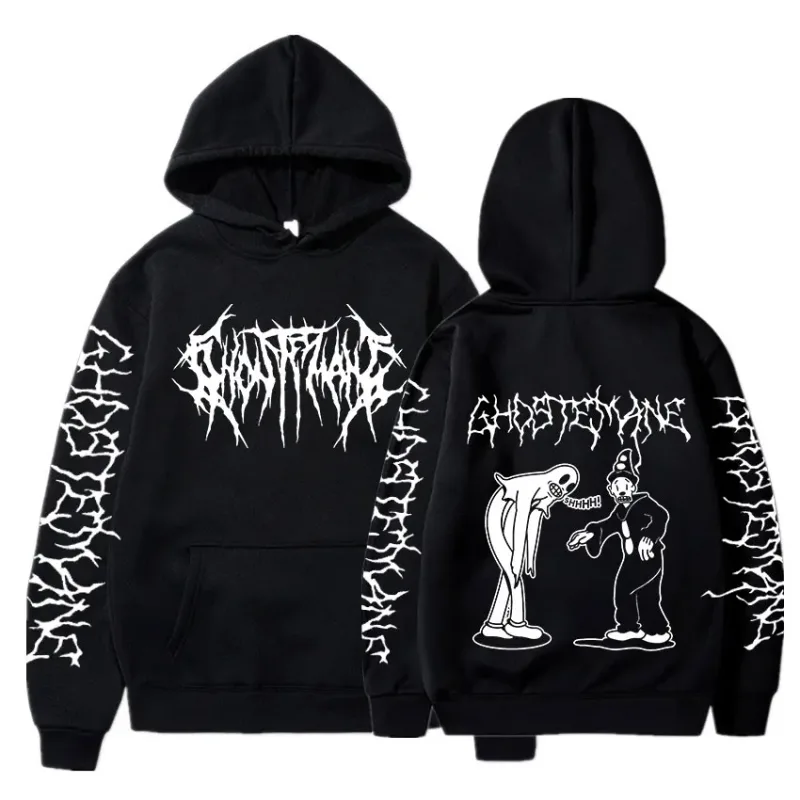 Ghostemane Double Sided Print Hoodie Men's Fashion Hip Hop Metal Rock Hoodies Gothic Oversized Sweatshirt Tracksuit Streetwear — image 13