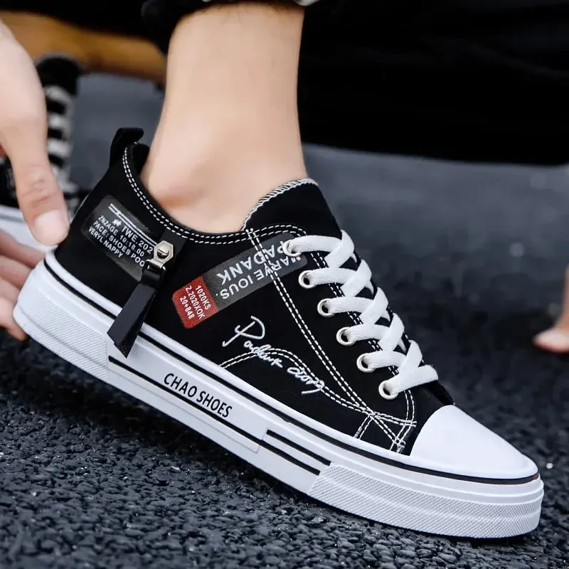 Men's Canvas Shoes Breathable Men Casual Shoes Outdoor Sneakers Comfortable Low-Top Men Tennis Shoes Zapatillas De Deporte — image 10