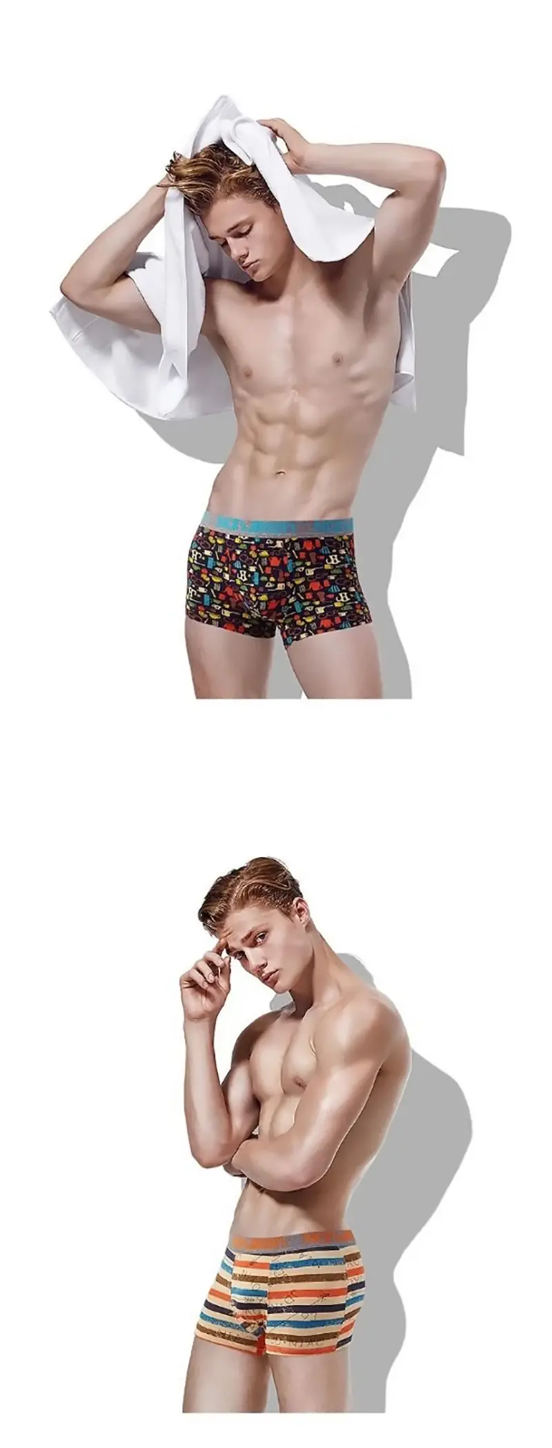 4 pçs boxer shorts roupa interior masculina sexy calcinha de algodão boxers homem shorts masculinos homme u lingerie convexa frete grátis 3256805465620521 — image 2