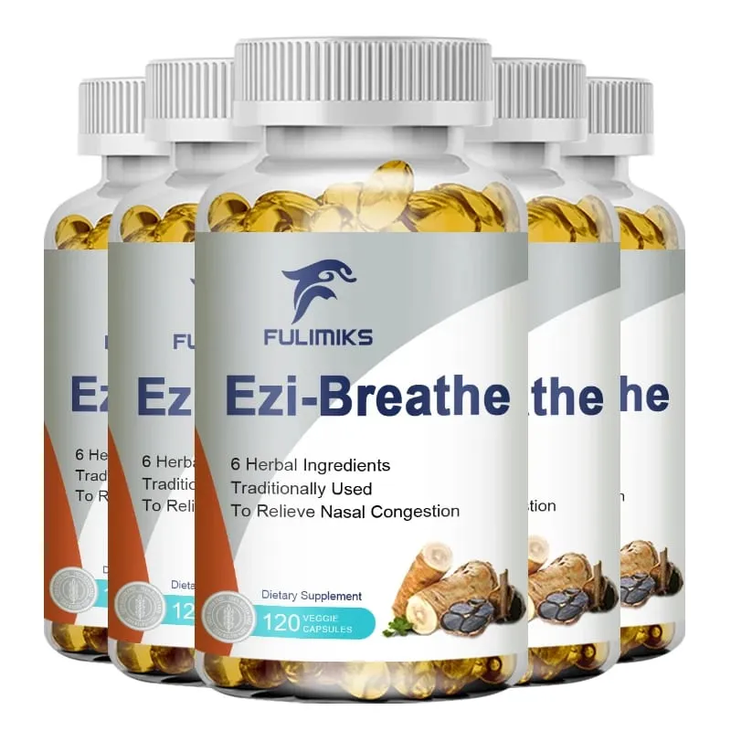 Respiratory & Nasal Health Capsules 6 Herbal Relieves Stuffy Nose Congestion Rhinitis & Supports Breathing Comfort — image 12