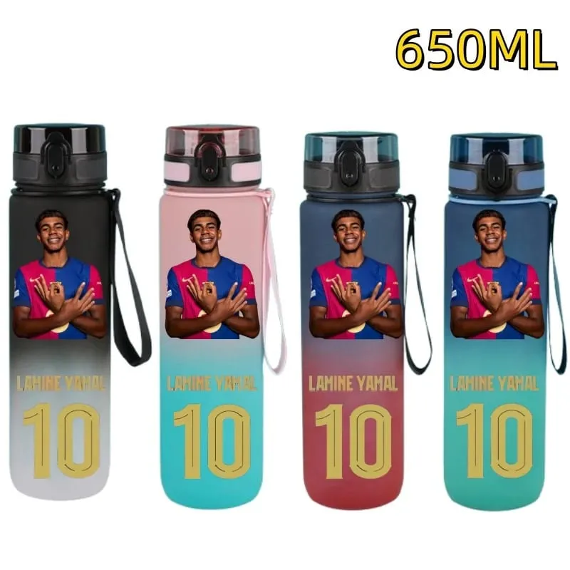 650ml Football Star Water Cup Lamine Yamal Portable Outdoor Large Capacity Sports Fitness Flip Cover Drinking Bottle Fans Gifts — image 11