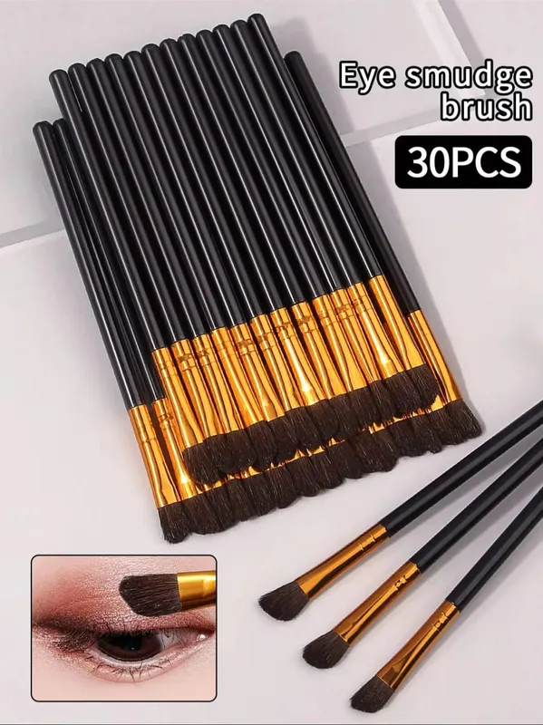 Kit di pennelli per trucco professionale da 30 pezzi Pennello per correttore Ombretto Setole morbide Pennello per shader Strumenti per il trucco di bellezza cosmetica per il viso