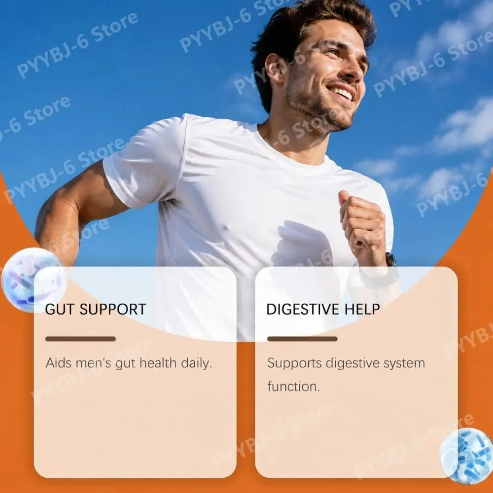 Men's Digestive Health Gummies – Prebiotic & Probiotic Blend – Peach Flavor Supports Men Gut Health Daily — image 5