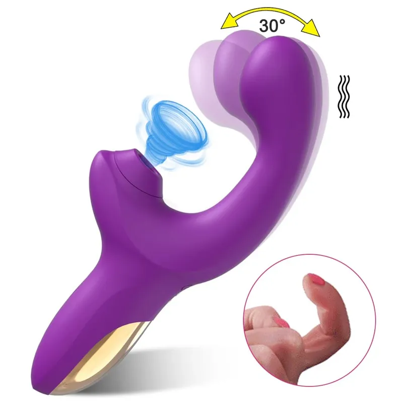 Sucking Vibrator Sex Toys for Women Vibrating Finger Massager with Suction Vibration Clitoral G Spot Stimulation Adult Products — image 8