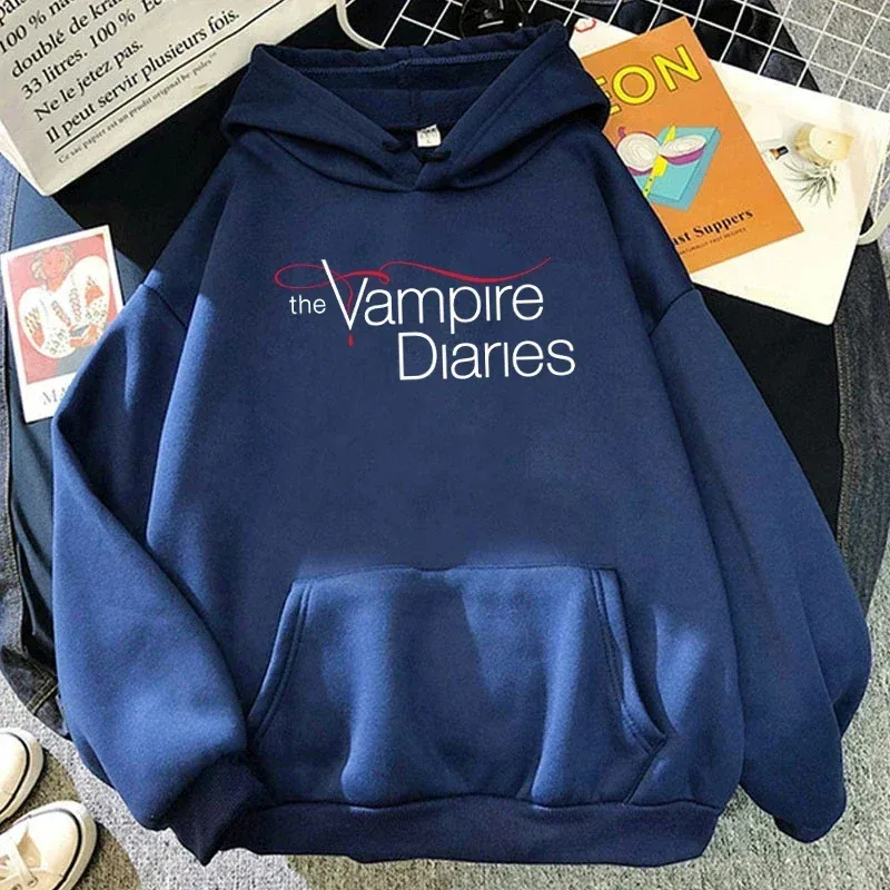 2026 Nyhet The Vampire Diaries Tryck Luvtröja Kvinnor Män Casual Toppar Höst Och Vinter Sweatshirts Långärmad Harajuku Pullover — image 6