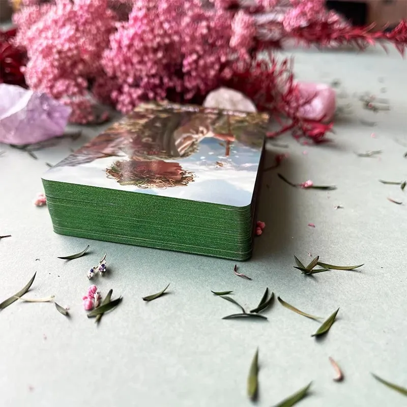 Arot Cards for Beginners with Guidebook Spring Sprout Tarot Deck 80 Oracle And Tarot Cards 400 GSM Premium Cards with Gilded — image 5