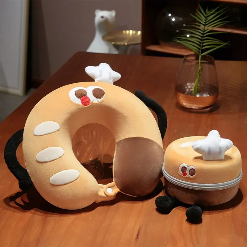 U-Shaped Pillow With Box Plush Sleep Neck Protection Pillow Office Cushion Cute Lovely Travel Pillows For Children/Adults — image 2