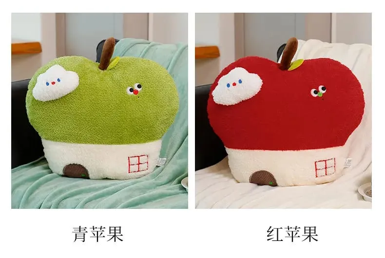 Cute Apple House Plush Pillow Optional With Blanket 2‑in‑1 Throw Cushion Kawaii Fruit Stuffed Pillow Sofa Bedroom Decor Gift — image 10