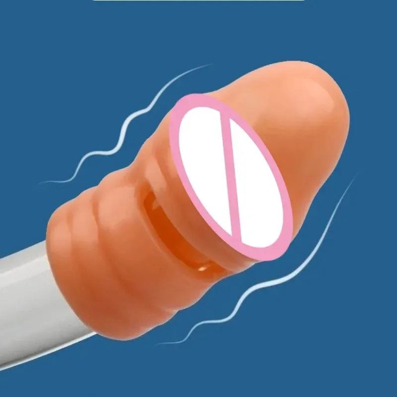 2 Pçs/set Manga Pênis Silicone Extensão Reutilizável Preservativo Atraso Ejaculação Ponto G Brinquedos Sexuais Anal Para Homens Sem Vibrador Sex Shop — image 3