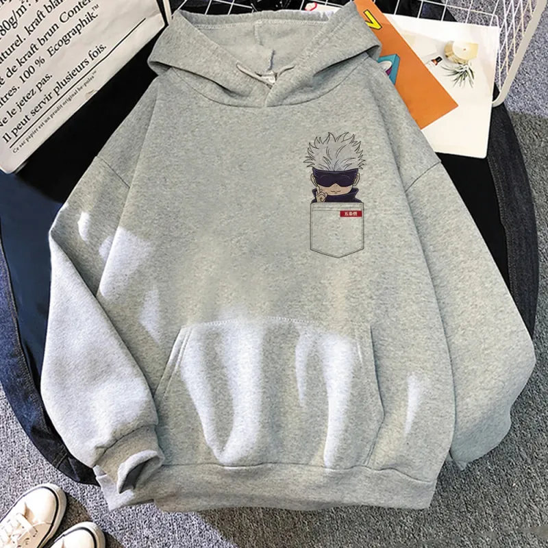 Anime Jujutsu Kaisen Manga Gojo Satoru Graphic Hoodies Vintage Oversized Hooded Long Sleeves Cotton Hoodie Men Women Clothes — image 14