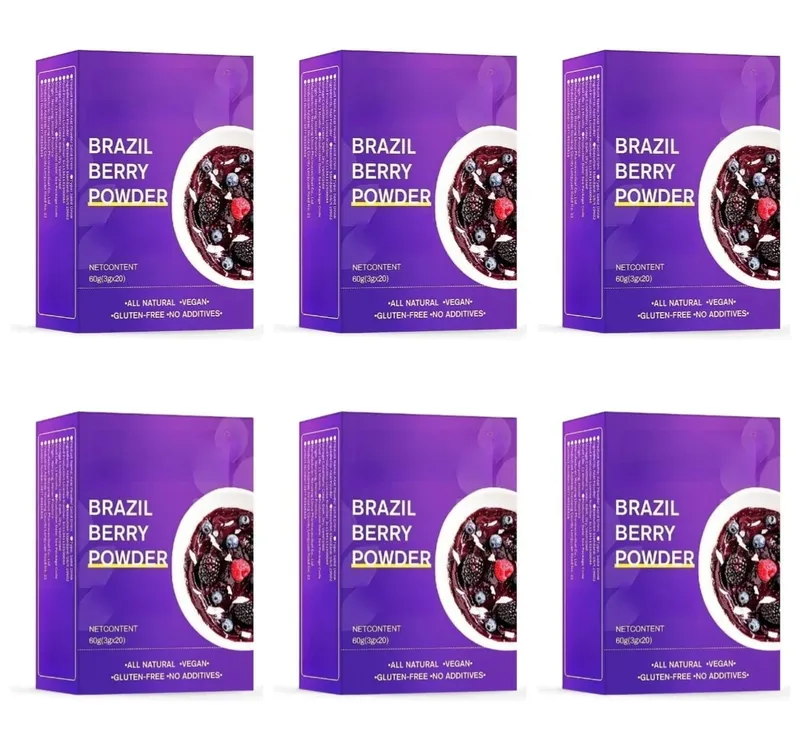 Acai Berry Powder Health Supplement All Natural Herbal-based Formula 3g X 20Packs — Helps Brighten The Skin and Resist Oxidation