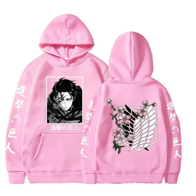 New Attack Giant Large Hoodie Levi Graphic Hoodie Men's and Women's Clothing Autumn Warm Hoodie Street Top — image 2