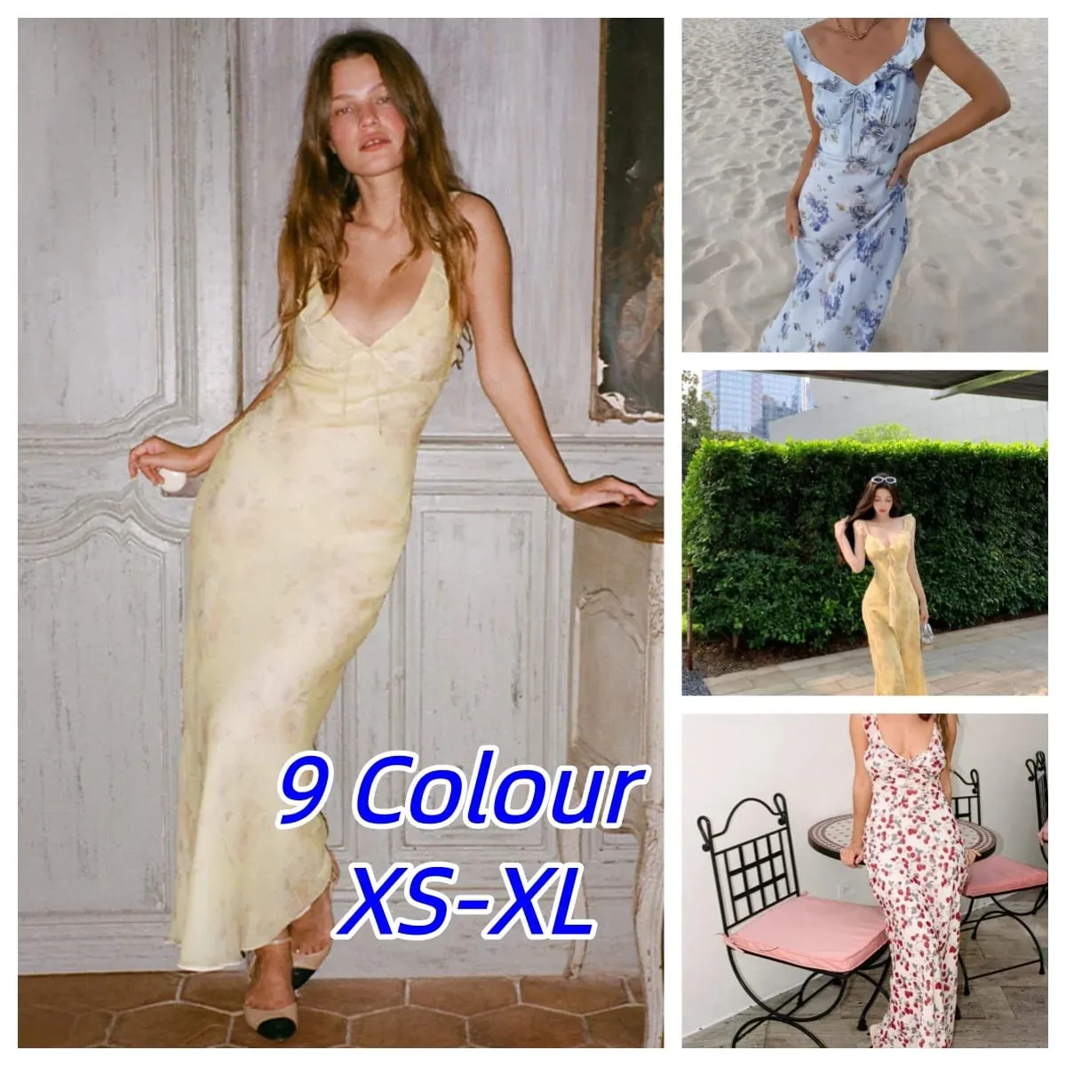 Summer Flower Printed Women's Sexy Low-cut Sleeveless Backless Slim Sling Ruffles Dresses 2026 Beach Vacation Lady Vestidos — image 2