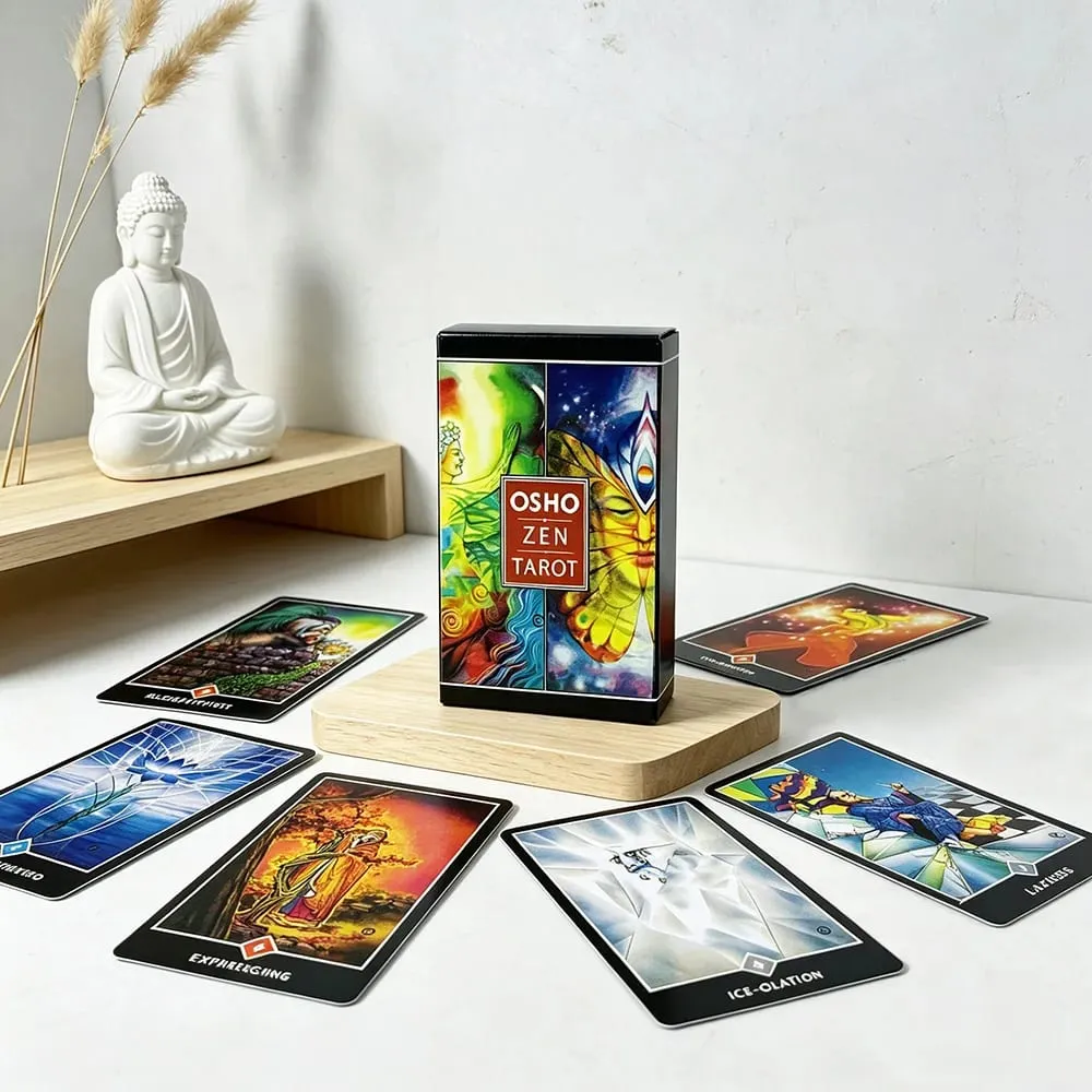 Osho Zen Tarot Cards 79Pcs English Version Divination Board Game Cards Game– Mindfulness & Meditation Deck for Spiritual Growth — image 2