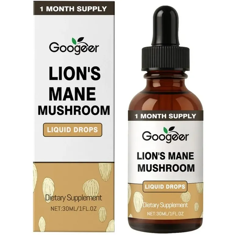Googeer Lion's Mane Cogumelo Líquido Gotas de Memória e Suporte de Foco para Clareza Cognitiva Agilidade Mental Sem Álcool 30 ML — image 8