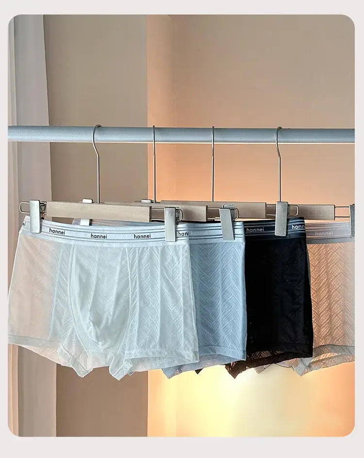 New Summer Men's Underwear, Men's Boxer Briefs, Plus Size Breathable Underwear, Thin Loose Men's Comfortable Solid Color Shorts — image 16